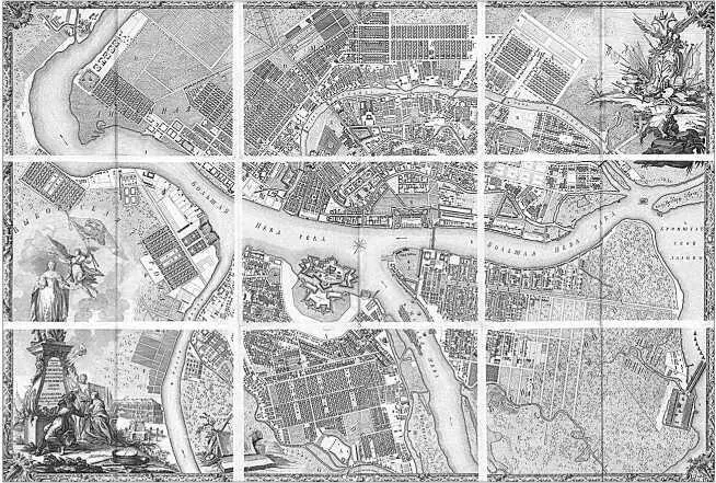 План СанктПетербурга 1753 г Трускотта Дворец и усадьба Аничкова дворца - фото 15
