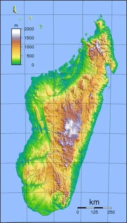Рис 1 Физическая карта о Мадагаскар1 По оценке уровня - фото 1
