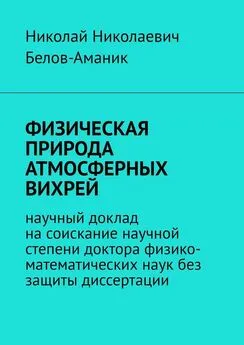 Николай Белов-Аманик - ФИЗИЧЕСКАЯ ПРИРОДА АТМОСФЕРНЫХ ВИХРЕЙ. Научный доклад на соискание научной степени доктора физико-математических наук без защиты диссертации