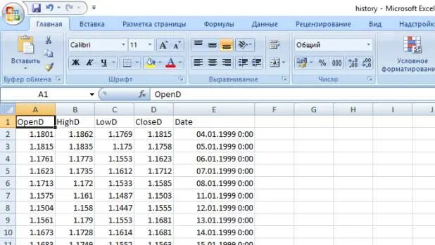 Откроем этот файл и добавим в начале десять столбцов In110 и один столбец Out - фото 5
