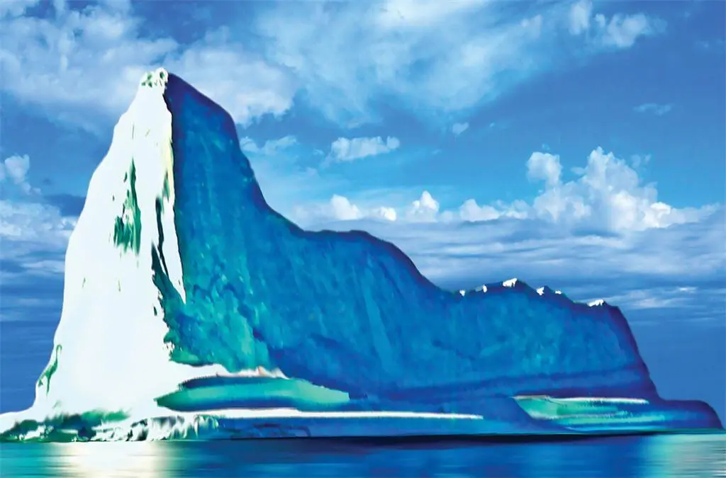 Айсберг в Атлантике Над городком Илулиссат отчетливо виден ледник - фото 3