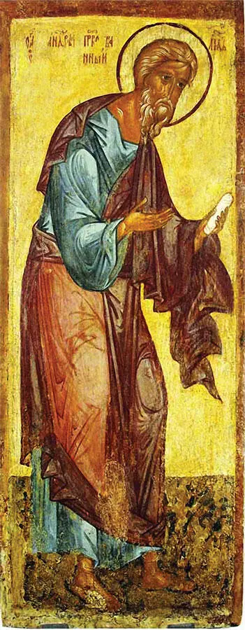 Икона Апостол Андрей Первозванный XV в Когда Петр I гостил в Англии ему - фото 3