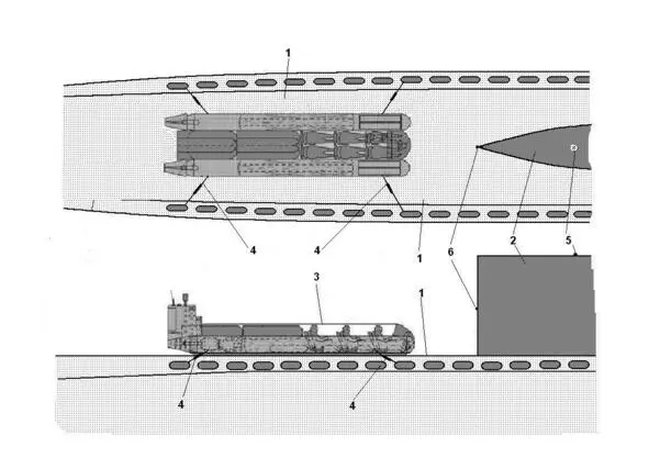 Рис 4 Схема закрепления транспортировщика типа Т на палубе многоцелевой ПЛ - фото 6