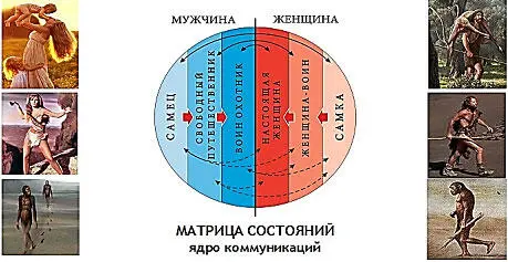 Рис 2 МАТРИЦА СОСТОЯНИЙ с Ядром Коммуникаций мужчинаженщина Воспроизводясь - фото 3