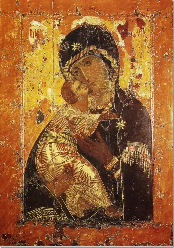 Икона Владимирской Божьей Матери На Русь икона попала 1131 году как подарок - фото 5