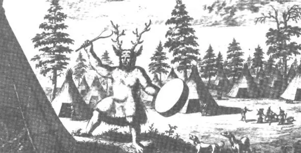 Шаман старинные рисунки мореплавателей из книги Репина Л Б Сквозь ярость - фото 11
