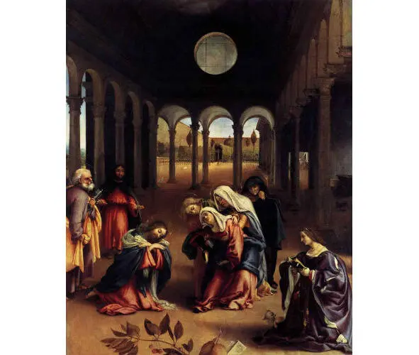 Лоренцо Лотто Прощание Христа с Марией 1521г Национальный музей Берлин - фото 12