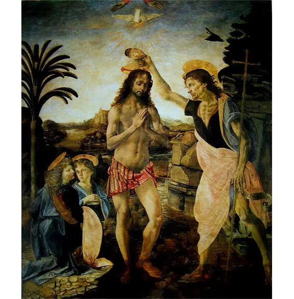 Андреа дель Верроккьо и его мастерская Крещение 1480 г Галерея Уффици - фото 13