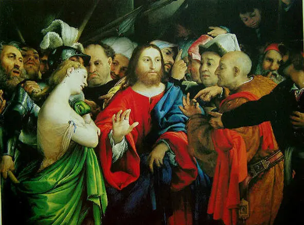 Лоренцо Лотто 14801556 Христос и грешница Первая треть XVI века Лувр - фото 15