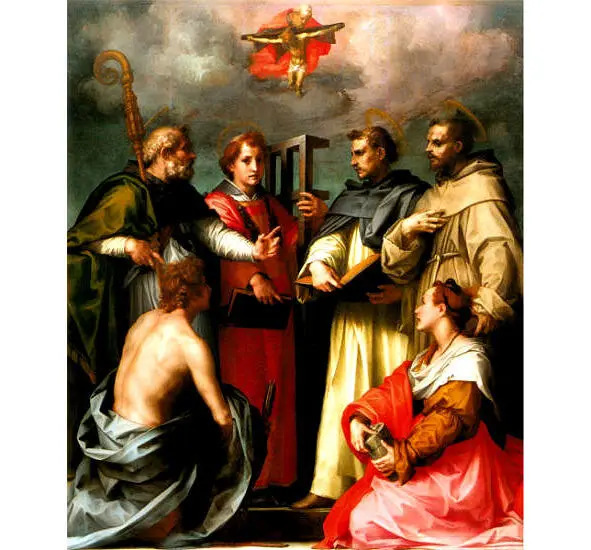 Андреа дель Сарто Диспут о Троице 1517г Питти Галерея Палатина Чуть ли - фото 3