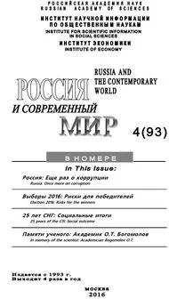 Юрий Игрицкий - Россия и современный мир №4 / 2016