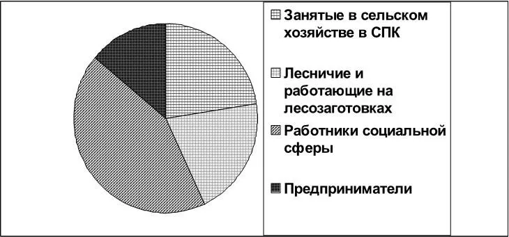 Рис 6 Современная структура занятости по отраслям в Угорском сельском - фото 4