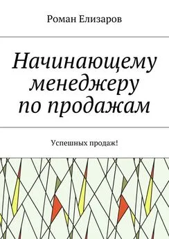 Роман Елизаров - Начинающему менеджеру по продажам. Успешных продаж!