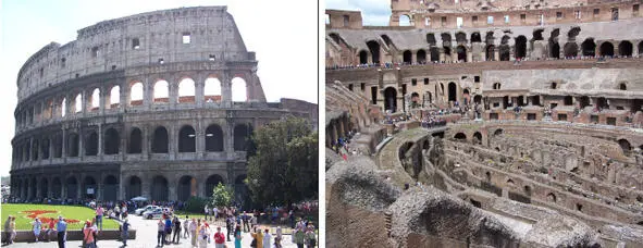 Colosseum справа внутренняя часть с ареной Немногим позже мы посетили - фото 2