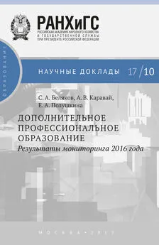 Сергей Беляков - Дополнительное профессиональное образование. Результаты мониторинга 2016 года