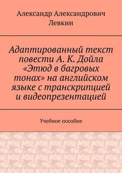 Александр Левкин - Адаптированный текст повести А. К. Дойла «Этюд в багровых тонах» на английском языке с транскрипцией и видеопрезентацией. Учебное пособие