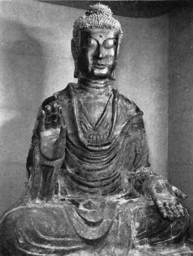 Великий Будда Асука бронза 2757 см 606 г храм Ангоин Асукадэра Нара - фото 4