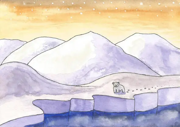 Далекодалеко на Северном полюсе жил белый Медвежонок Ну а где же ему жить - фото 1