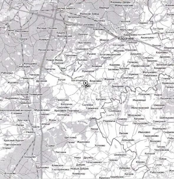 На карте представлена большая часть Карачевского района Брянской области До - фото 2