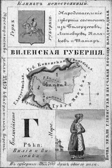 Виленская губерния Открытка из серии Губернии Российской империи 1856 г - фото 7