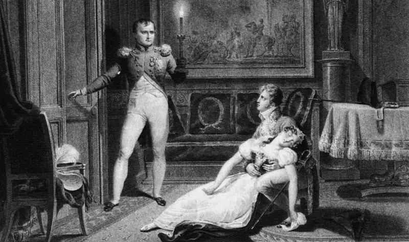 Наполеон сообщает Жозефине о разводе Гравюра П Боссельмана КА Шассель - фото 36
