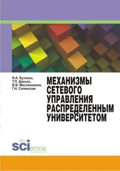 Яна Бутенко - Механизмы сетевого управления распределенным университетом. Монография