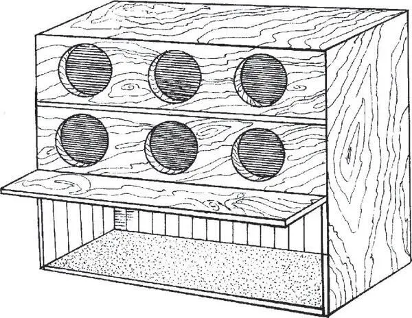 Рис 11 Гнезда Размеры гнезд для кур яичных пород площадь пола 20x30 см - фото 12