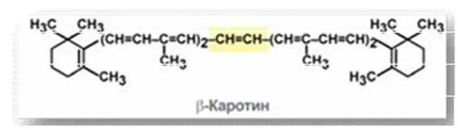 Рисунок 2 Строение βкаротина Роль витамина А для сетчатки глаза и - фото 2