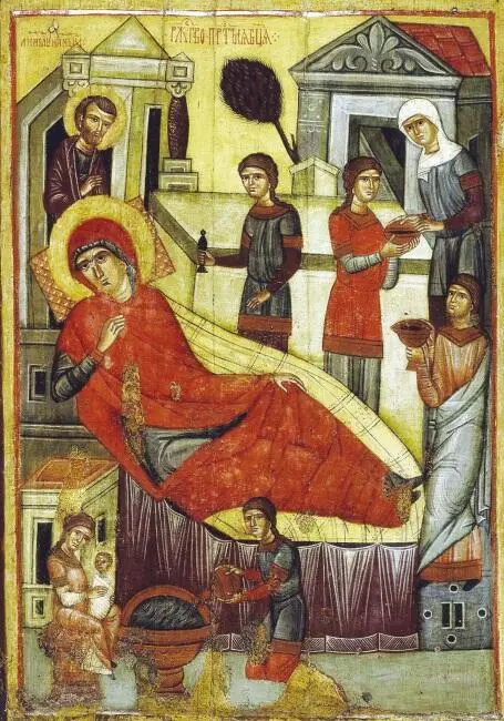 Рождество Богородицы Икона Середина XIV в Всего трех лет от роду Пресвятая - фото 13