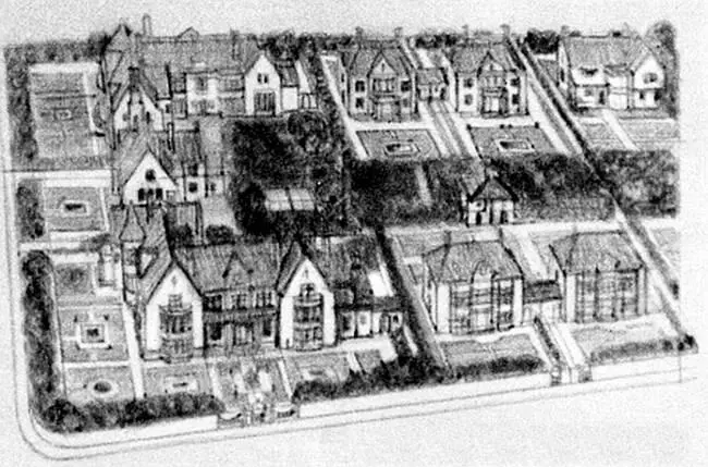 Проект малоэтажного квартала поселка Никольское 1908 г Проект Веснина - фото 14
