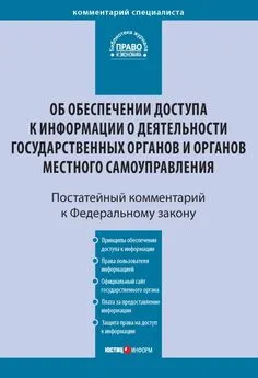 Сергей Чаннов - Комментарий к Федеральному закону от 9 февраля 2009 г. № 8-ФЗ «Об обеспечении доступа к информации о деятельности государственных органов и органов местного самоуправления» (постатейный)