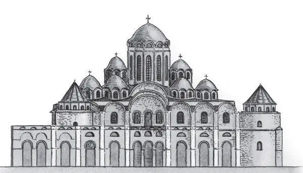 Софийский собор Реконструкция вида здания в XII в Много строилось новых - фото 25