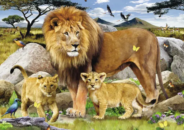 У бобра растёт бобрёнок А у льва ребёнок львёнок В каждом слове про зверьё - фото 17