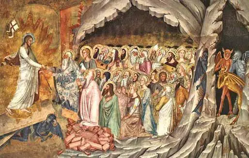 На 1й странице обложки Христос выводит праведников из ада Фреска церкви - фото 1