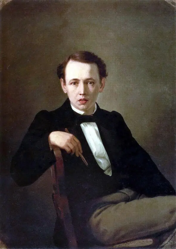 В Г Перов Автопортрет 1851 г КМРИ Перочинный выпалил Кира Точно - фото 2