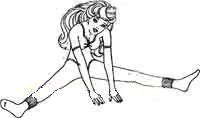 Упражнение Шлюпка Сядьте на пол раздвинув ноги в стороны как можно шире - фото 2