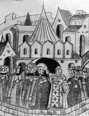 Венчание великого князя Ивана I с Софьей Палеолог Миниатюра Лицевого - фото 19
