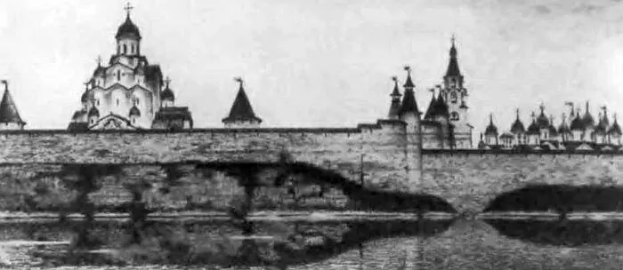 Псков Панорама центра города изза реки Великой в XVXVI вв Рисунок Г Я - фото 21
