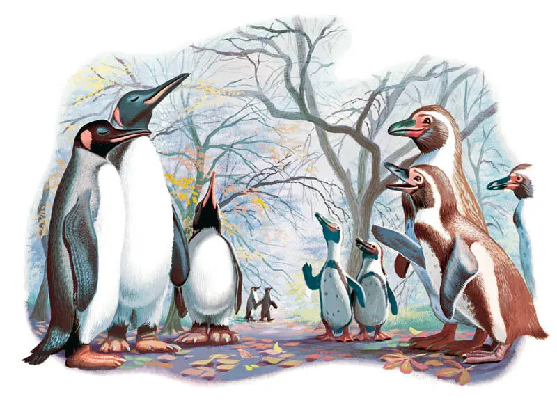 Эти пингвины крупнее всех своих сородичей живут они на Южном полюсе А вон те - фото 11