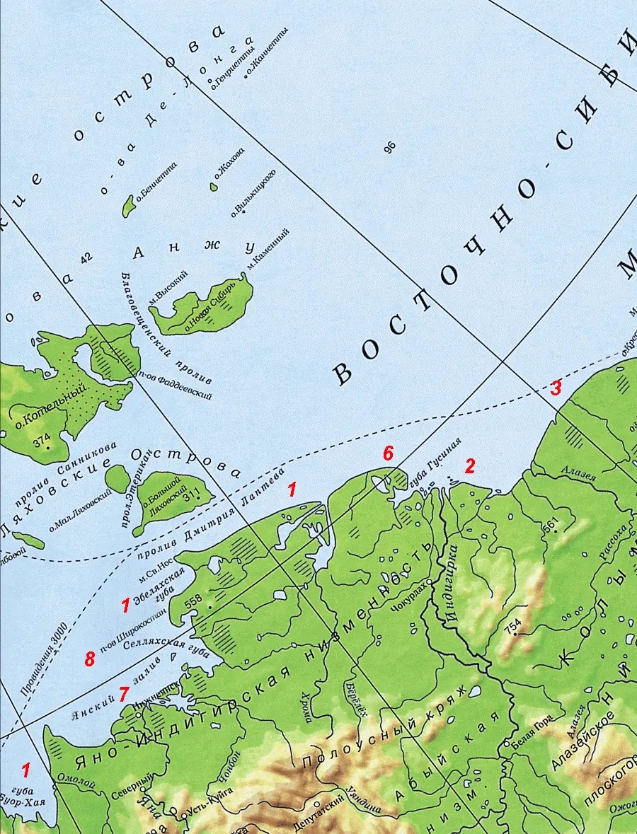 Карта 51 1 горбуша 2 голец 3 корюшка 6 муксун 7 ряпушка 8 - фото 466