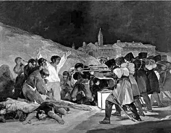 Франсиско Гойя Расстрел мадридских повстанцев в ночь на 3 мая 1808 года 1814 - фото 74