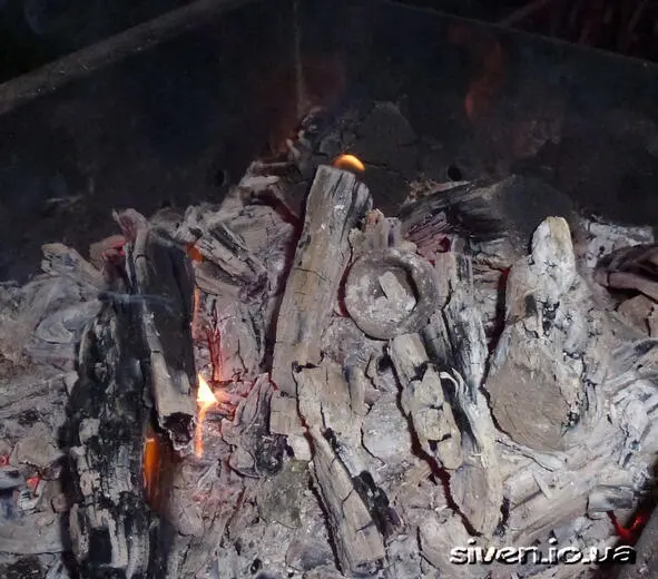 Ради интереса положил на угли рядом со стопочкой кусок стекла Глянуть может - фото 19