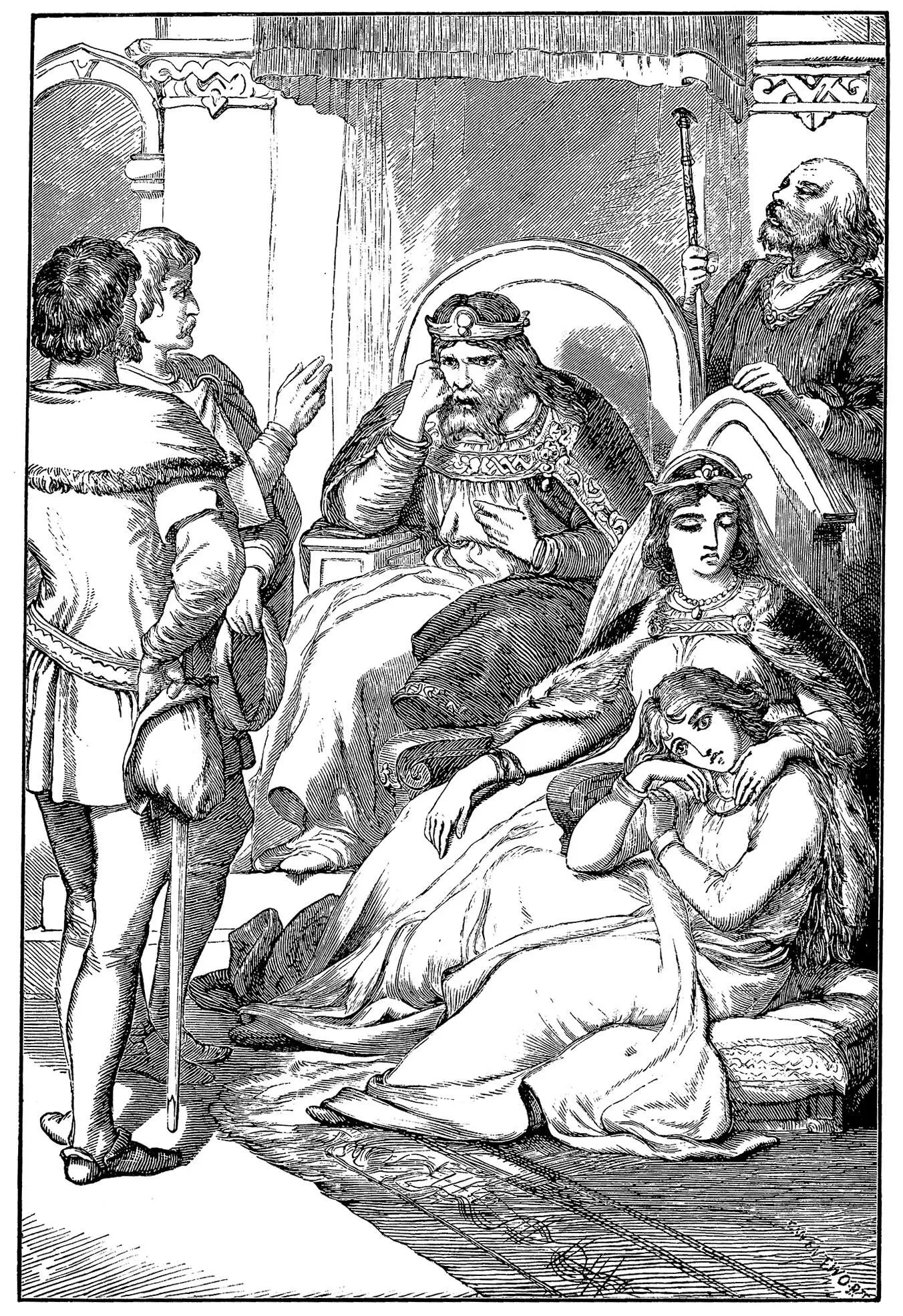 Король Клавдий королева Гертруда и Офелия Тяжелые размышления все больше - фото 6