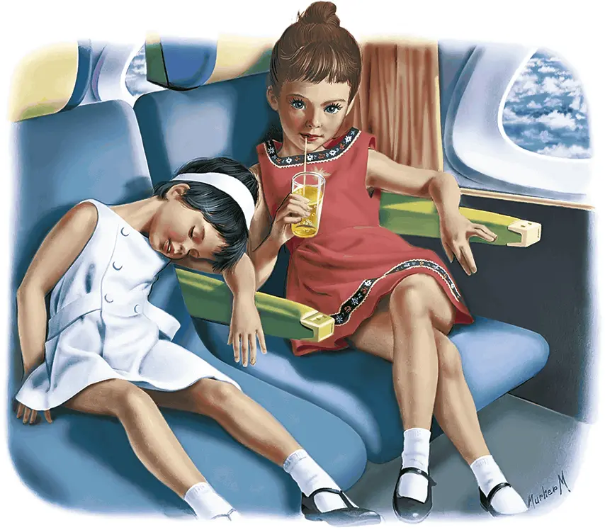 В самолёте очень удобные кресла На подлокотнике две кнопочки Нажмёшь одну - фото 11