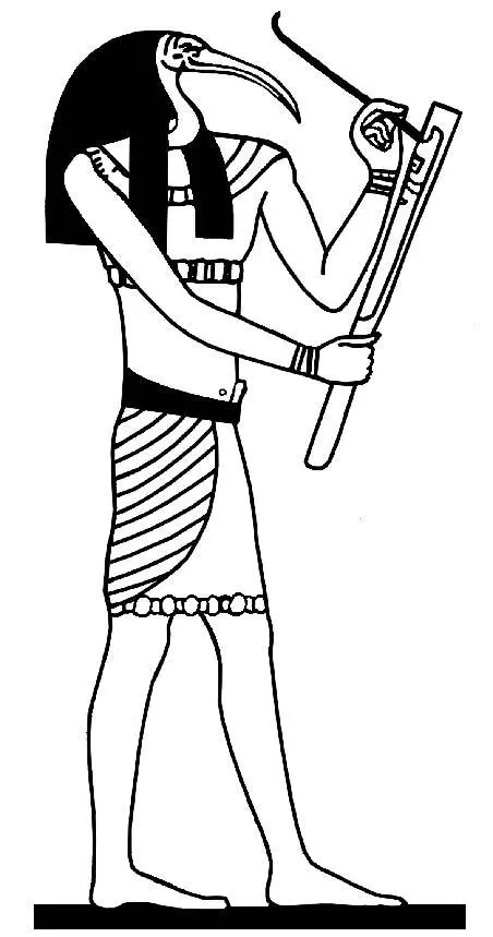 Пишущий Тот Копия древнего барельефа на иероглифе он изображен в виде - фото 4