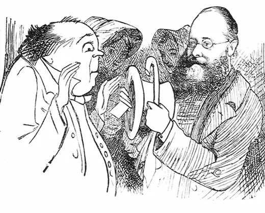 Lear showing a doubting stranger his name in his hat to prove that Edward Lear - фото 3