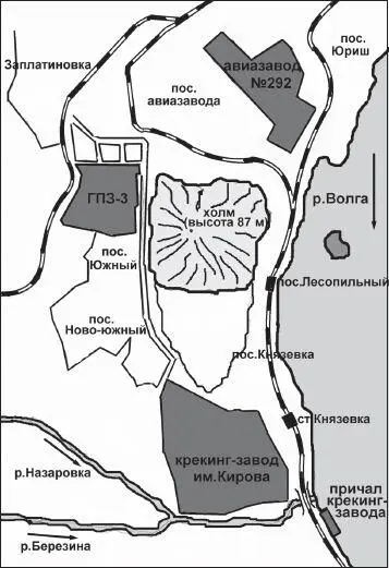 Схема промышленной зоны Сталинского района г Саратова по состоянию на осень - фото 78
