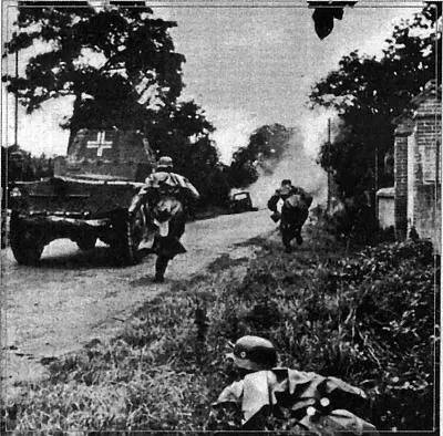 Части дивизии СС Мертвая голова в бою в районе Дюнкерка июнь 1940 Входила в - фото 169