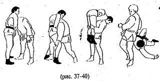 Рассмотрим другой вариант освобождения от захвата за шею спереди рис 41 - фото 37
