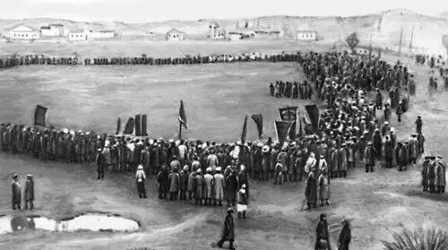 Митинг в Сухуми посвященный установлению Советской власти Март 1921 Мост на - фото 57